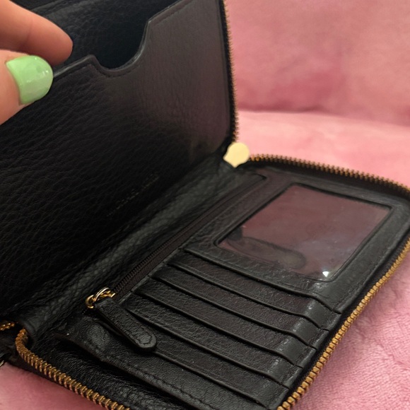 Michael Kors Jet Set Black Pebbled Leather Wristlet - Picture 9 of 10